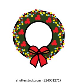 Wreath design for christmas vector