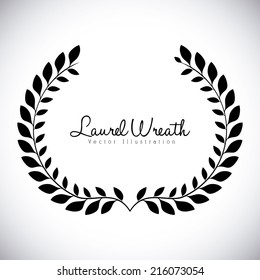 wreath design over background vector illustration 