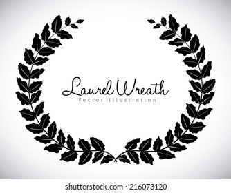wreath design over background vector illustration 