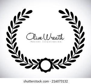 wreath design over background vector illustration 