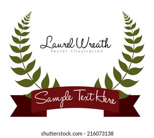 wreath design over background vector illustration 