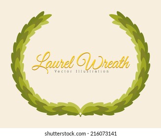 wreath design over background vector illustration 