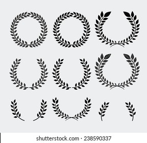 Wreath  design over gray background,vector illustration.