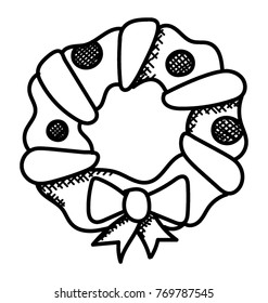 
A wreath doodle icon 
