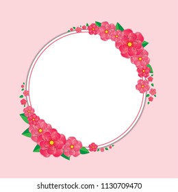 Wreath with exotic flowers