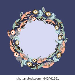 Wreath of feathers