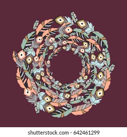 Wreath of feathers
