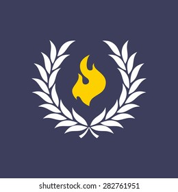 wreath with fire