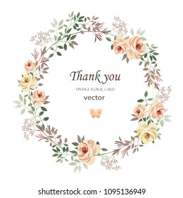 Watercolor Floral Illustration Wreath Bright White Stock Illustration ...