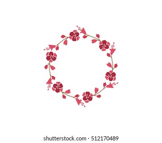 Wreath flower logo