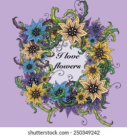 wreath with flowers