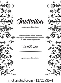 wreath of flowers in hand draw style vector illustration