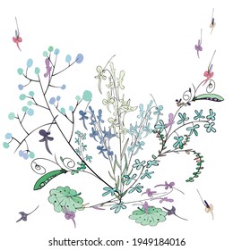 Wreath of Flowers and Herbs