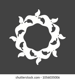 Wreath, flowers icon