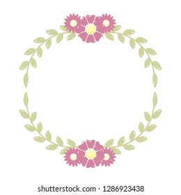 wreath flowers leaves