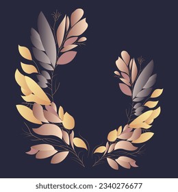 wreath of flowers and leaves