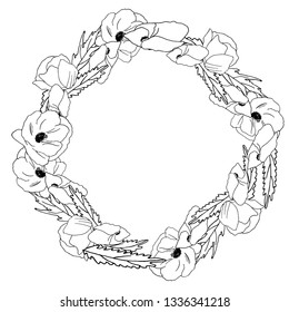 
wreath flowers logo