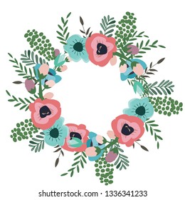 
wreath flowers logo