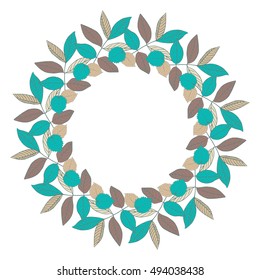Wreath Of Flowers Vector