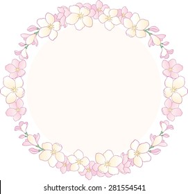 wreath of flowers. Vector illustration of flowers
