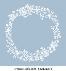 Wreath of flowers - vector illustration