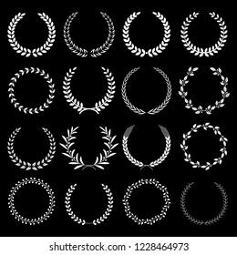Wreath frame vector illustrations.