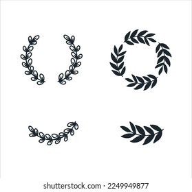 Correa, marcos, hojas de laurel, fantasía, recompensa. Ilustración decorativa vectorial.