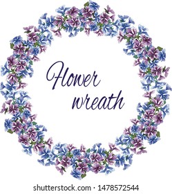 Lavender Wreath Text Isolated On White Stock Vector (Royalty Free ...