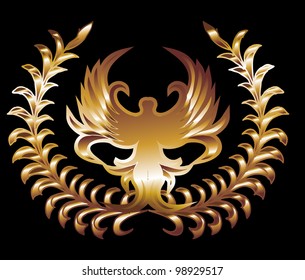 Wreath And Gold Eagle