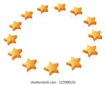 Wreath of Golden Stars - Ornament, Stars, Precious, Glorious Concept