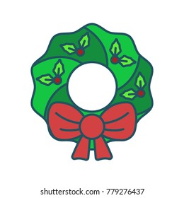 Wreath green icon
