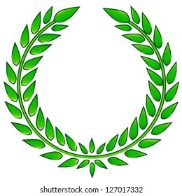 Wreath from Green Leaves
