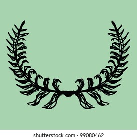 wreath hand drawn