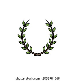 Wreath hand drawn sketch illustration vector design