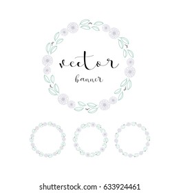 Wreath hand drawn vector