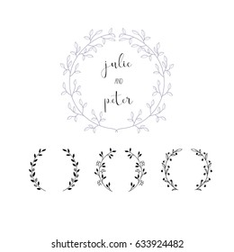 Wreath hand drawn vector