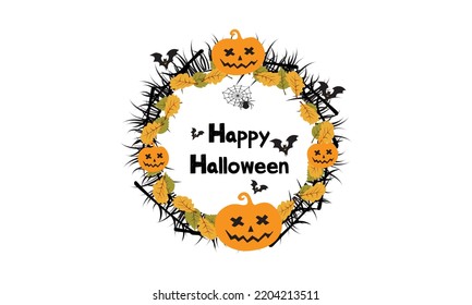 wreath happy halloween dark decoration