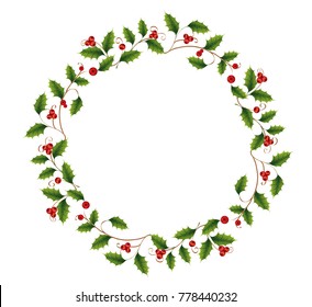 Wreath of holly