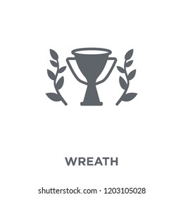 Wreath icon. Wreath design concept from  collection. Simple element vector illustration on white background.
