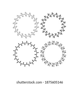 Wreath icon design template vector isolated illustration