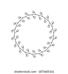 Wreath icon design template vector isolated illustration