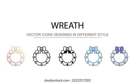 Wreath icon design with white background stock illustration