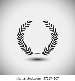 Wreath Icon. Laurel Vector Icon. Vector Illustration. Leaf Crown Icon.