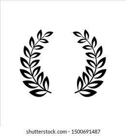 Wreath icon, logo isolated on white background