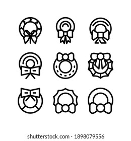 wreath icon or logo isolated sign symbol vector illustration - Collection of high quality black style vector icons
