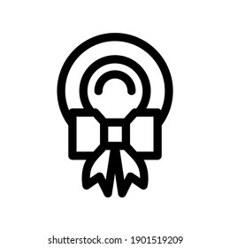 wreath icon or logo isolated sign symbol vector illustration - high quality black style vector icons
