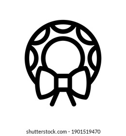 wreath icon or logo isolated sign symbol vector illustration - high quality black style vector icons
