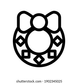 wreath icon or logo isolated sign symbol vector illustration - high quality black style vector icons

