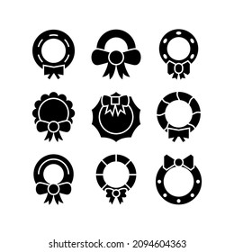wreath icon or logo isolated sign symbol vector illustration - Collection of high quality black style vector icons
