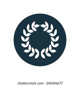 wreath icon on white background 